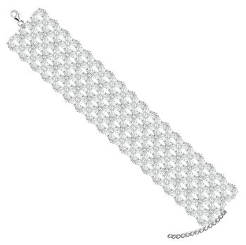 Elegancka srebrna bransoletka ślubna z kryształami Swarovski® 925. Regulowana długość, oryginalne opakowanie, 2 lata gwarancji. Idealna dla panny młodej (1).jpg